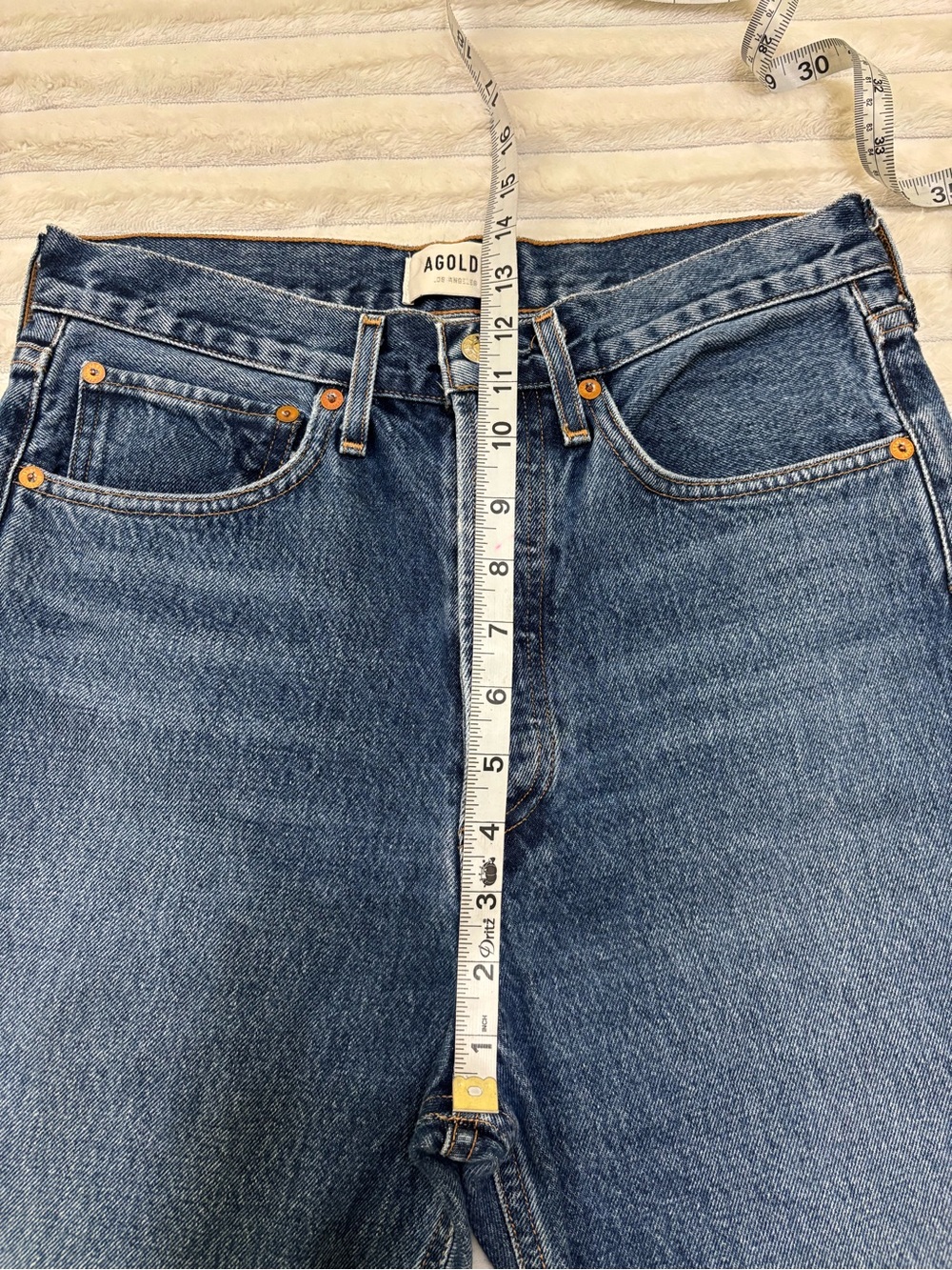 Agolde 90s mid rise jeans 100% cotton sz 26 - Picture 9 of 12
